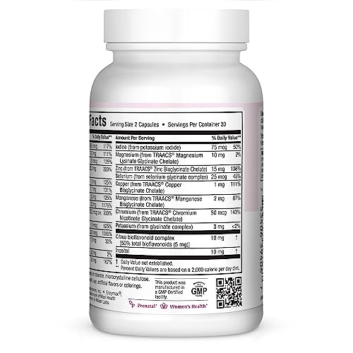 Maxi-Health Small Prenatal Capsules With Methyl Folate - Minerals, Gentle Iron, Vitamins - Kosher, 60 Count #TOP2