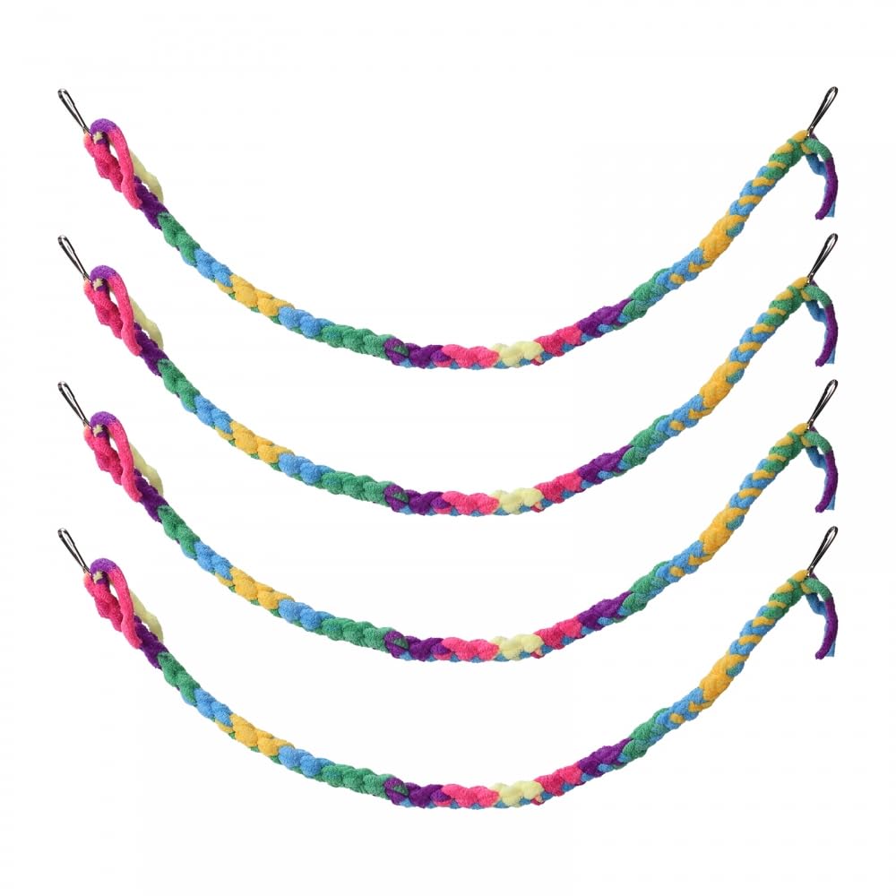 2PCS Sugar Glider Climbing Toys,Hanging Colorful Guinea Pig Climbing Ropes with Metal Buckle for Ferret Parrot Sugar Glider Exploring Exercising