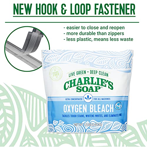 Charlie’s Soap Laundry Powder (100 Loads, 2.64 Lb) And Oxygen Bleach (40 Loads, 1.3 Lb) - Biodegradable Laundry Detergent And Non-Chlorine Color Safe Oxygen Bleach Combo #TOP6