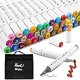 Alcohol Based Markers,Double Tipped Alcohol Brush Markers for Artist, Kids and Adults Coloring...