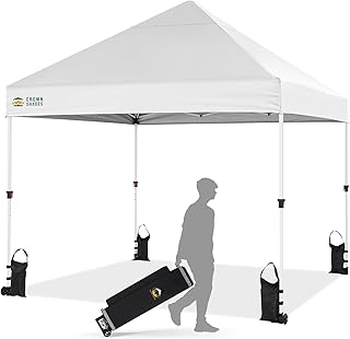 CROWN SHADES 10x10 Heavy Duty Canopy - Premium Pop Up Canopy Tent - Extr...
