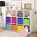 GRANNY SAYS 11 Inch Cube Storage Bins, Colorful Cube Storage Organizer, Fabric Storage Bins, Storage Cubes for Shelves, Closet, Toy Storage Bins for Kids Room, Play Room, Rainbow, 8-Pack