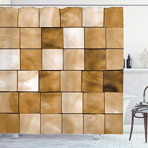 Ambesonne Beige Shower Curtain