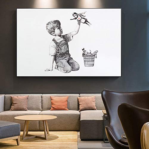 Banksy Game Changer tableau infirmière pour salon et bureau - 3