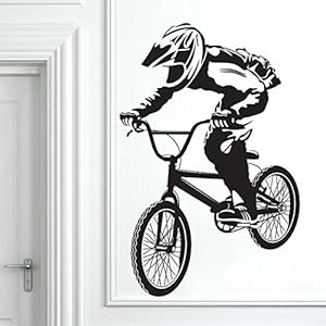 BMX Sticker Kamer Decoratie Fiets Vinyl Fiets Jongen Muursticker 57x87cm
