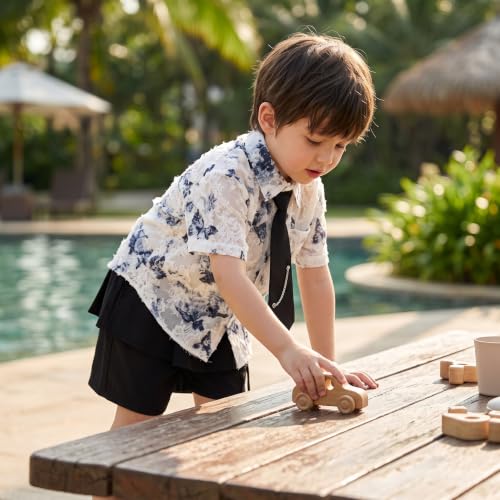 Conjunto hawaiano transpirable de algodón suave para niños activos 3