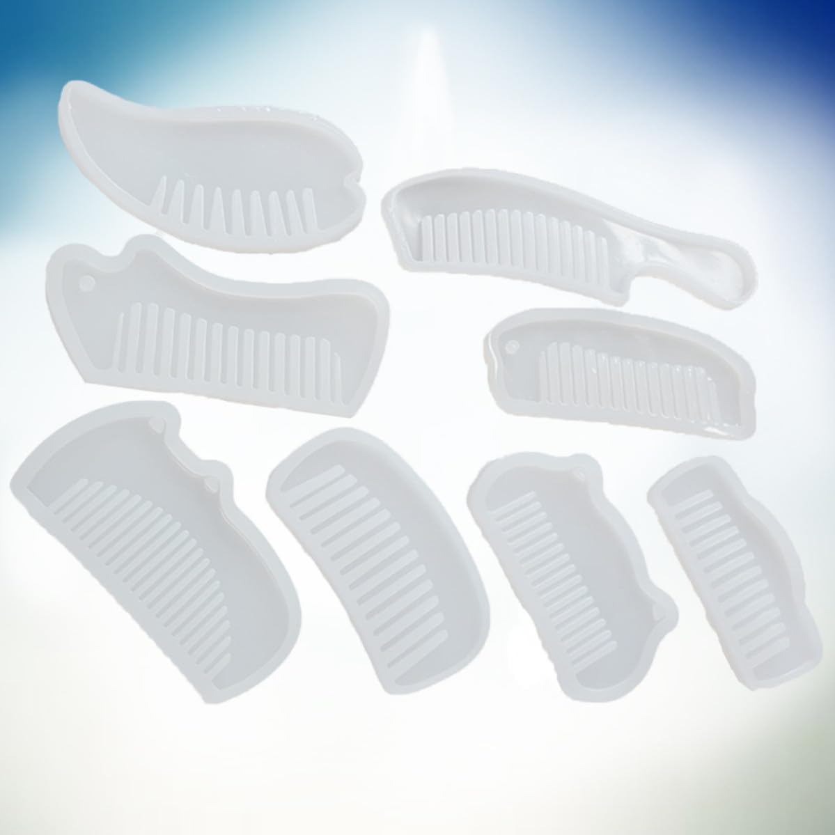 8pcs DIY Comb Silicone Mold for Jewelry Making and Resin Crafting