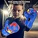 SPYMINNPOO Kids Boxing Gloves, Children Punch Training Mitts 2-11 Years with Closure for Boys Girls Breathable PU Leather Design (Blue)