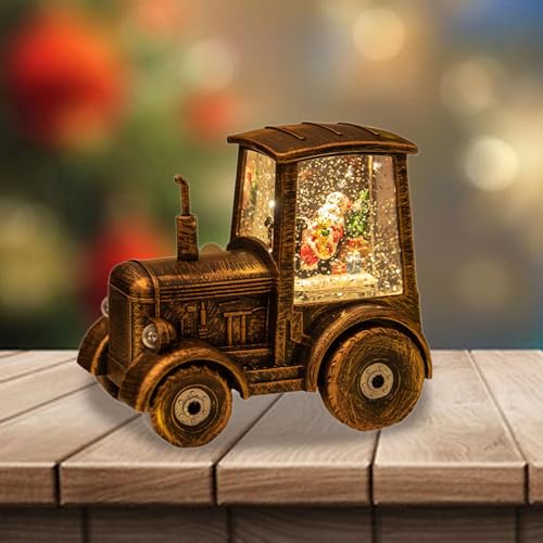 Bola de Nieve Navideña Etyldya Linterna de Papá Noel para Chimenea 6