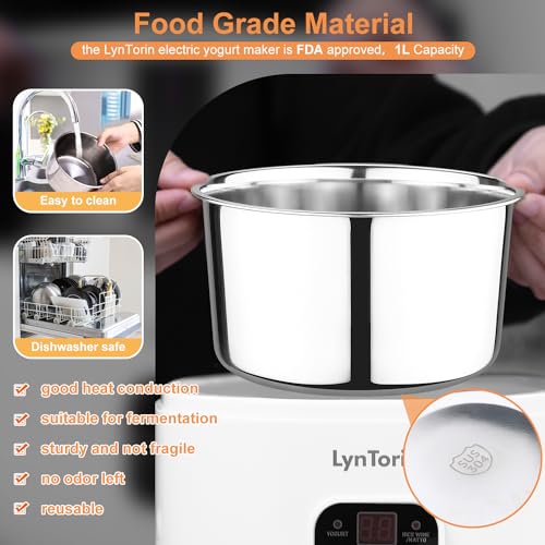 Lyntorin Y-SA13 Yogurt Maker, 34Oz Yogurt Maker Machine thumb #7