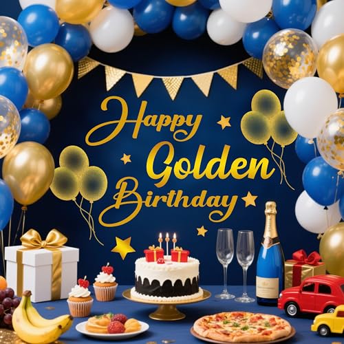 Happy Golden Birthday Decal Sign para decoración de pared miniatura 6