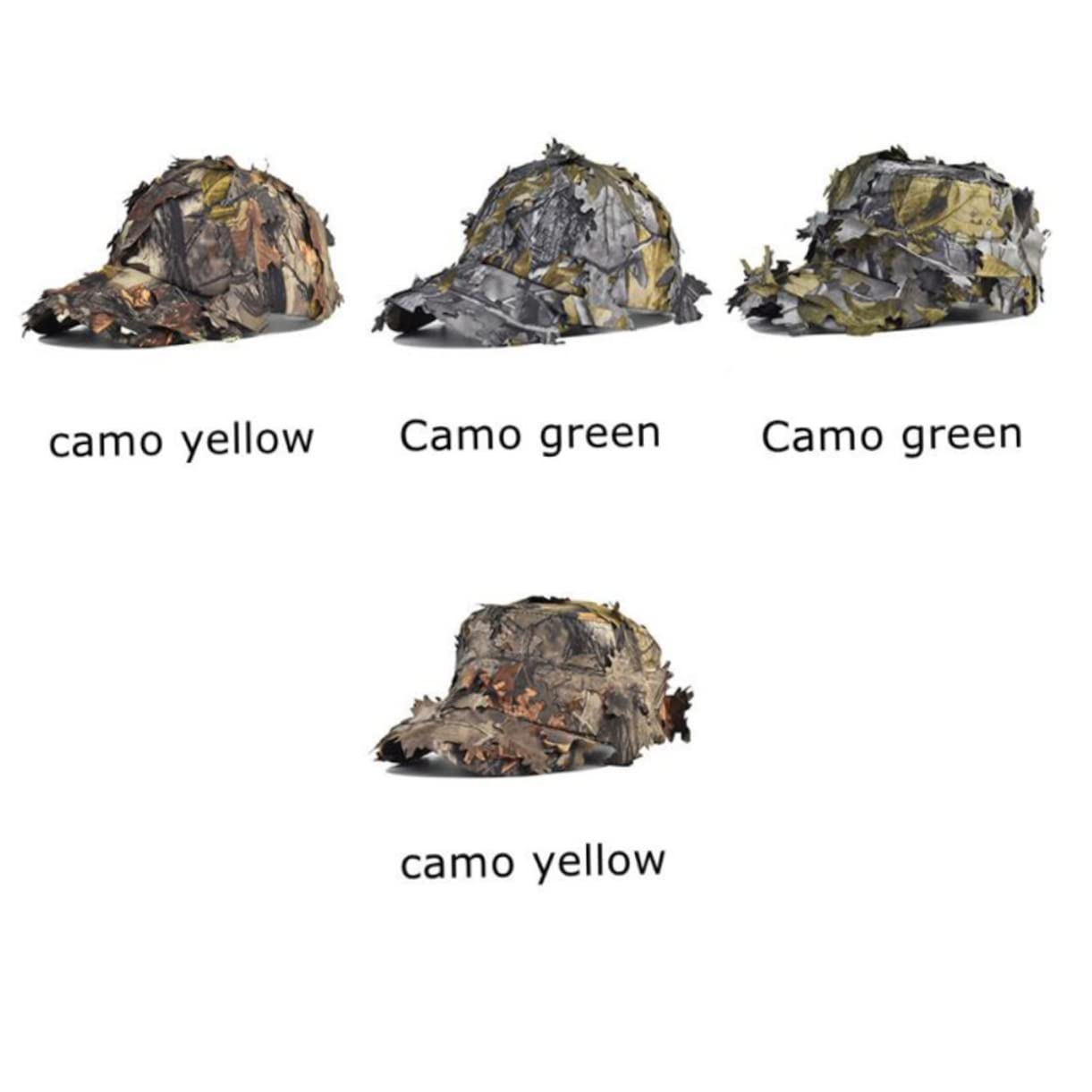 Healvian Gorra de béisbol de Camuflaje Sombrero de Sol de los Hombres Bosque Gorra de Beisbol Tapa Sombreros de Disfraz al Aire Gorras de Pesca al Aire Yellow