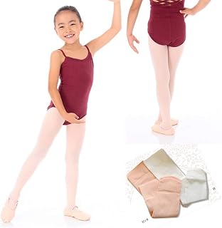 バレエ 子供 タイツ 【80000足の販売実績】 初めてのお子様にも フルトウタイツ 穴なし 不良品交換保証付き (ホワイト, MLサイズ)