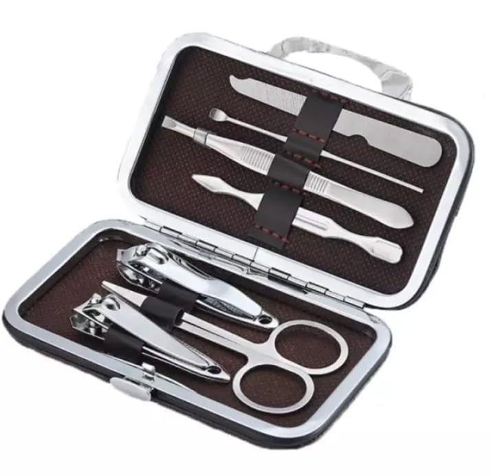 7 in 1 Manicure set Stainless Steel Nail Clipper Pedicure Kit-image-29