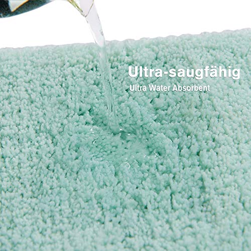 SFLXO Badematte, Rutschfester Badezimmerteppich, 120 x 70 cm, Aqua – Ansicht 4