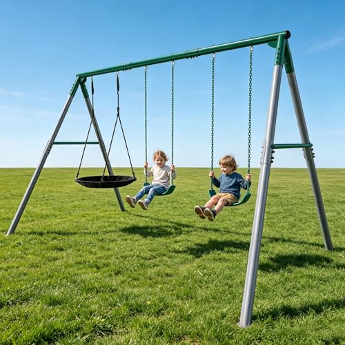LeisureStar 700 lbs Swing Set Outdoor for Kids with...