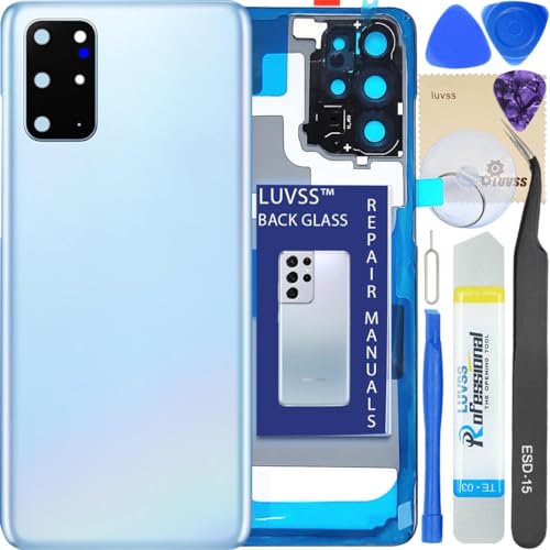 Réparer vitre arrière Samsung S20+ Plus cassée grâce au kit de remplacement bleu