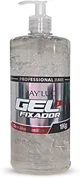 Gel Fixador Fixação Forte 3 Jayluc 1Kg Gel De Cabelo Fixador Sem Álcool Etílico Incolor Todos Os Tipos De Cabelos Linha Profissional Com Válvula Pump