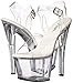Pleaser Women's Sky308vl/C/M Platform Dress Sandal, Clear/Clear, 8 M US