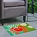 Coastal Red Crab with Coral Jellybean Accent Area Rug