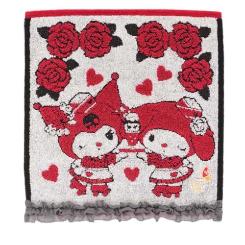 【アナスイ】 アナスイ × マイメロディ クロミ 大判 タオルハンカチ（28cm）フリルヘム (レッド) 婦人 レディース タオル ハンドタオル 約28cm 001443-0001-03