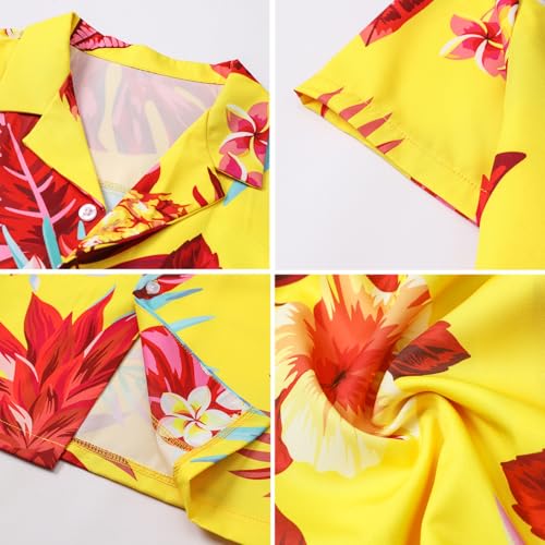 Image of SANGTREE Family Matching Hawaiian Outfits , Casual Beach Travel Clothes ,Vacation Clothing Set for Women & Men & Girls & Boys