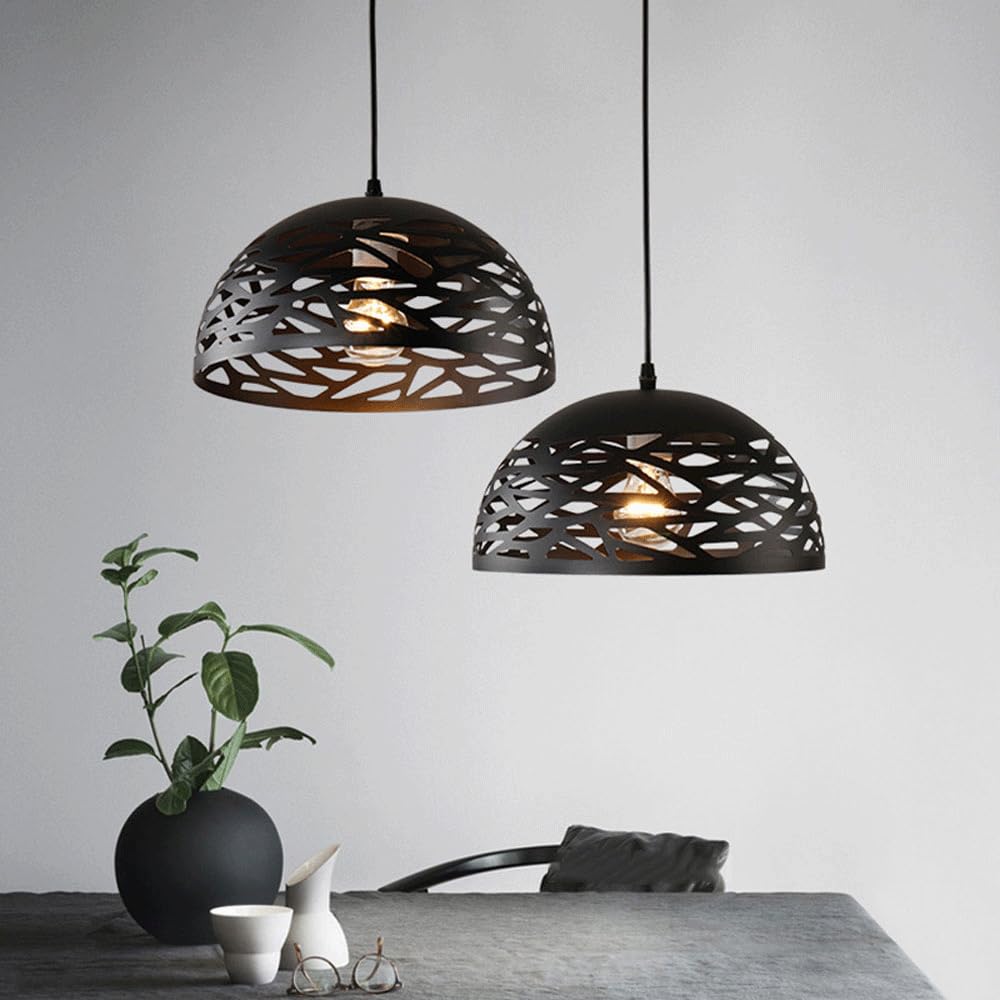 Kreatywny klosz, lampa wisząca z metalu, jednogłowicowa lampa wisząca z gwintem E27, lampa sufitowa do dekoracji baru balkonowego