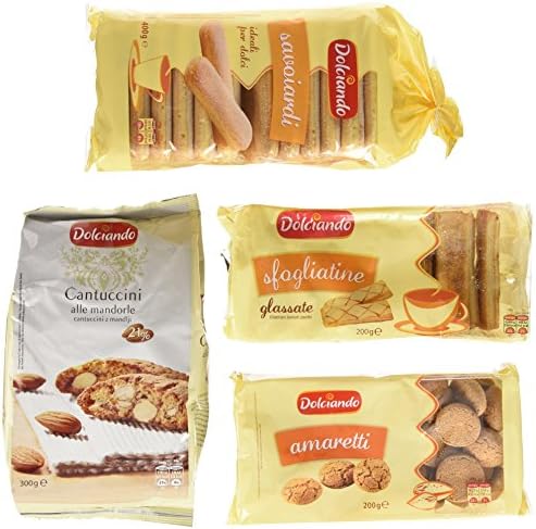 Dolciando: Cookie Set of Italian Specialties! (Amaretti, Cantuccini, Savoiardi, Sfogliatine Glassate) [ Italian Import ]