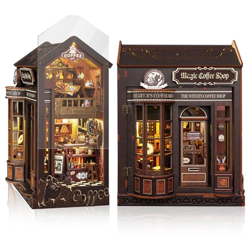 UFLJPKS Book Nook Kit for Adults and Teens, DIY Miniature House Kit with Led Light, 3D Wooden...