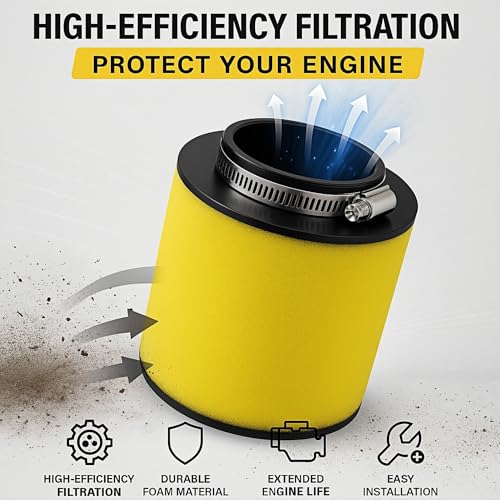 Image of Air Filter Replacement for Honda Recon 250 TRX250 (1997-2024), Sportrax 250 TRX250EX, TRX250X ATV - Replaces OEM 17254-HM8-000 Cleaner Element