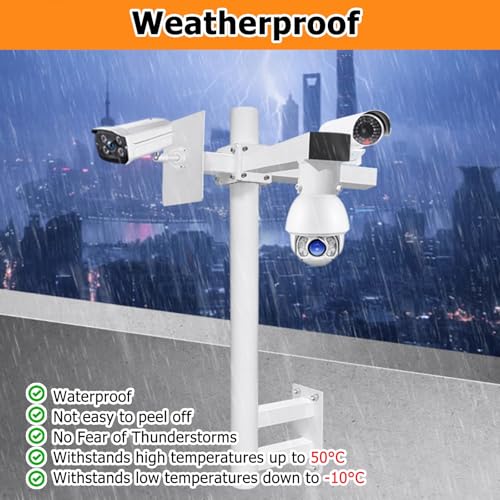 Poste Universal Ajustable para cámara de Montaje en Pared, de 19,7 a 78,7 Pulgadas, Soporte de fácil instalación para Luces de Seguridad y vigilancia Exteriores, Color Gris Claro, Altura de