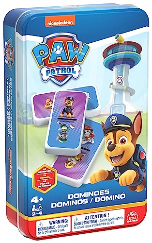 Spin Master Games - PAW Patrol Domino - der Spieleklassiker mit den Fellfreunden, für 2-4 Spieler ab 5 Jahren