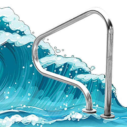 Barandal para piscina de acero inoxidable 31.49 x 31.49 x 10.62 in miniatura 1
