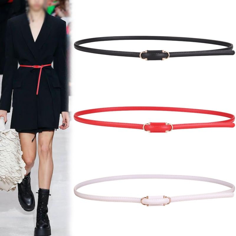 Small Belt Decoration Suit Coat With Dress Shirt Sweater Waist Tied Cowhide Belt For Women2