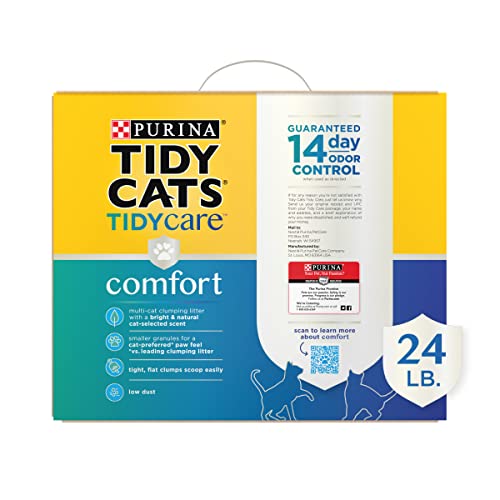 Image of Purina Tidy Cats Tidy Care Comfort Scented Clumping Cat Litter Odor Control Low Dust Formula - 24 lb. Box