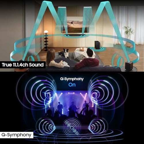 Image of Samsung 656 W 11.1.4 ch (HW-Q990D /XL) Wireless Dolby Atmos Soundbar with Subwoofer, Center /Up /Side Firing Speakers, Surround Sound, Built-in Alexa, AirPlay2, Wi-Fi, Bluetooth, HDMI (Graphite Black)