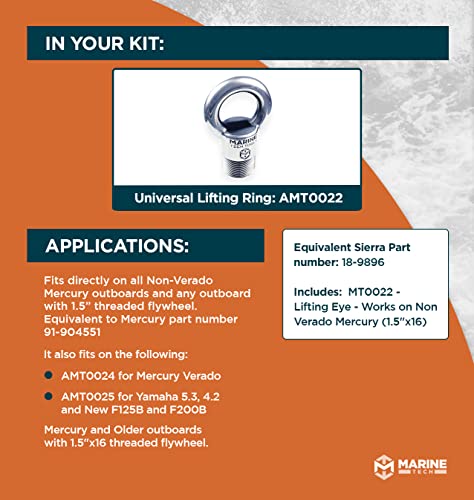 Marine Tech Tools Mercury Lifting Ring — Universal Lifting System Amt0022 — Mercury Outboard Lifting Eye — Outboard Flywheel Puller — Mercury Lifting Eye #TOP4