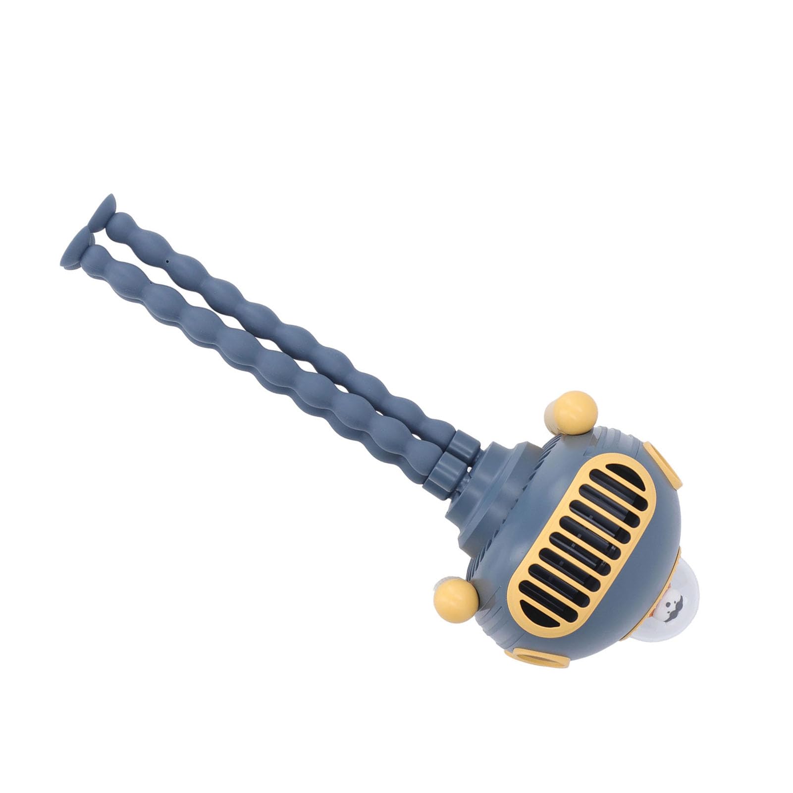 Ventilatore con Clip per Passeggino, Ventilatore per Treppiede Portatile Ricaricabile Tramite USB Senza Lama con Testa Oscillante Automatica, per Passeggino (Blu)
