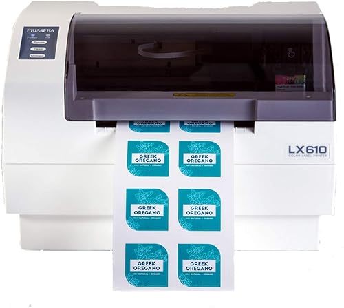 Primera Impresora de etiquetas de inyección de tinta a color LX610 con cortador de trazador 74541 - Imprima y corte cualquier forma o tamaño de