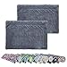Kavee 2X Tapis Polaires, Litières Lavables pour Cochons d’Inde, Lapins, Autres Animaux, Cavy Cage - Bleu-Gris 3x2