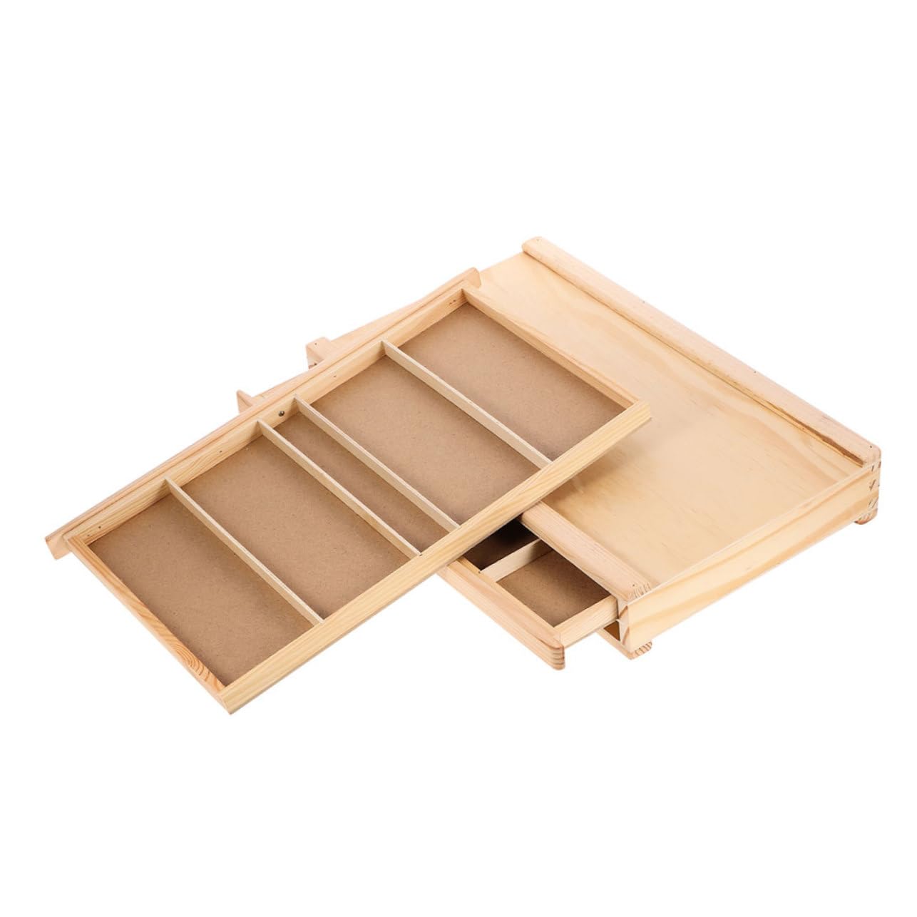 Boîte de Rangement pour Matériel D'artiste en Bois Portable à Tiroirs