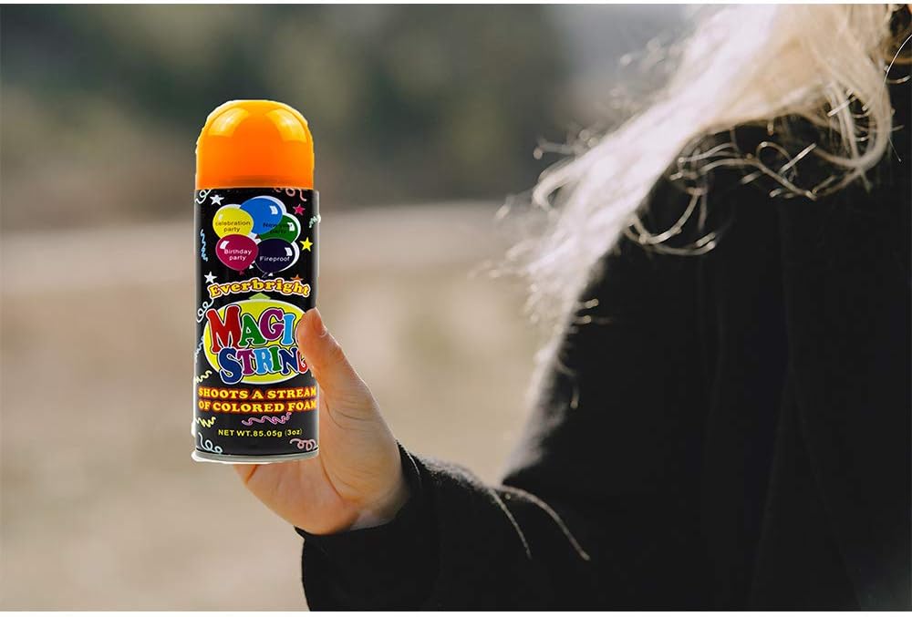 Toysery Party Streamer - Ultimate Spray String for Kids Christmas Party. Elevate Your Celebrations with Crazy Fun! Comes with 24 Spray String in Can (3oz) & 4 Streamer Shooter Guns