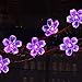 SEMILITS Solar Outdoor String Lights 50LED Flower Shaped Christmas Lights for Patio Garden Decoration Purple