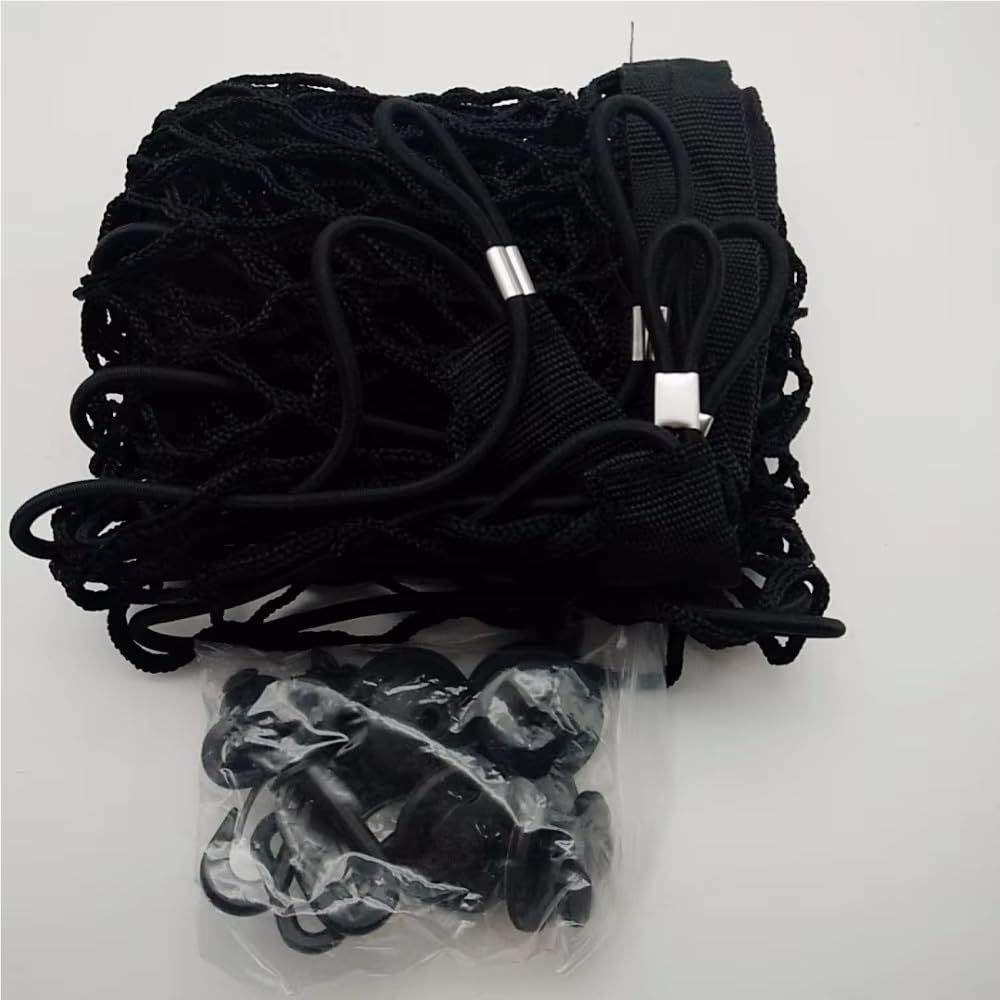 Organizer Universale in Nylon con Rete Elastica per Bagagliaio Auto 100x100cm Rete Portaoggetti Tasca Organizer