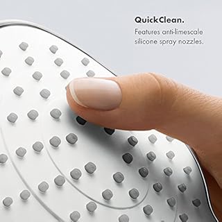 hansgrohe Croma Select S 7-inch Water Saving Low Flow Showerhead Modern 2-Spray Rain, IntenseRain with QuickClean in Chrome, 04388000