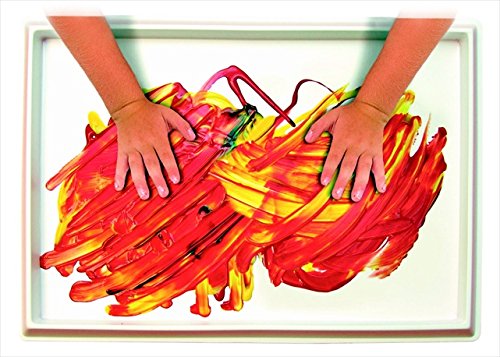 Roylco 015832 Fingerpaint No-Mess Paint and Play Tray, White