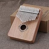 Anzahl des Tons: 17 Kalimba Mbira 17 Körper Daumen Klavierholz Mahagoni Mbira Musikinstrument und Preis (Farbe: Blumenblau) wenfeng1991 ( Color : Flower Khaki )