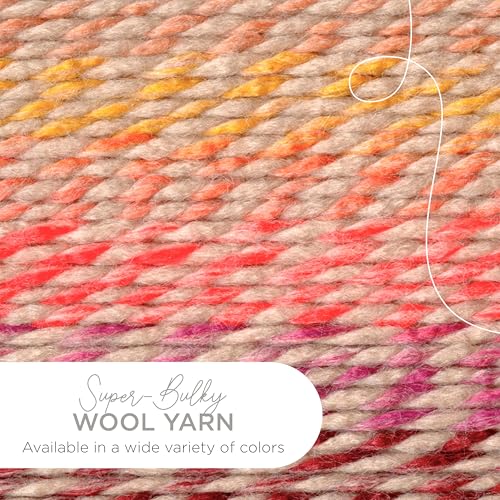 Image of Lion Brand Yarn Wool-Ease Thick and Quick Yarn, Soft and Bulky Yarn for Knitting, Crocheting, and Crafting, 3 Pack, Spice Market | Super Bulky Wool Acrylic Blend Fiber for Soft Hats, Sweaters, Chunky Blankets, Yarn for Crochet, Knitting, Crafts, Weaving