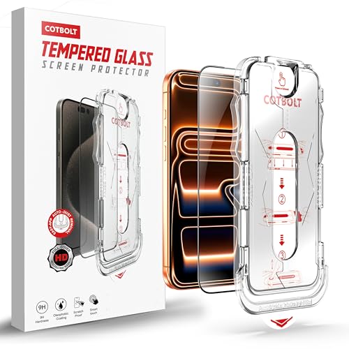Image of Tempered Glass for iPhone 17 Pro Screen Protector [Military Grade Shatterproof & Longest Durable] Screen Protector iPhone 17 Pro Tempered Glass Full Coverage