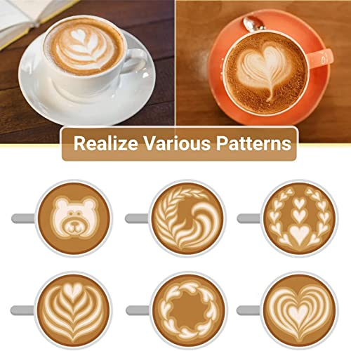 Jarra de espumante de leite de aço inoxidável copo de café com escala jarra de café expresso arte de